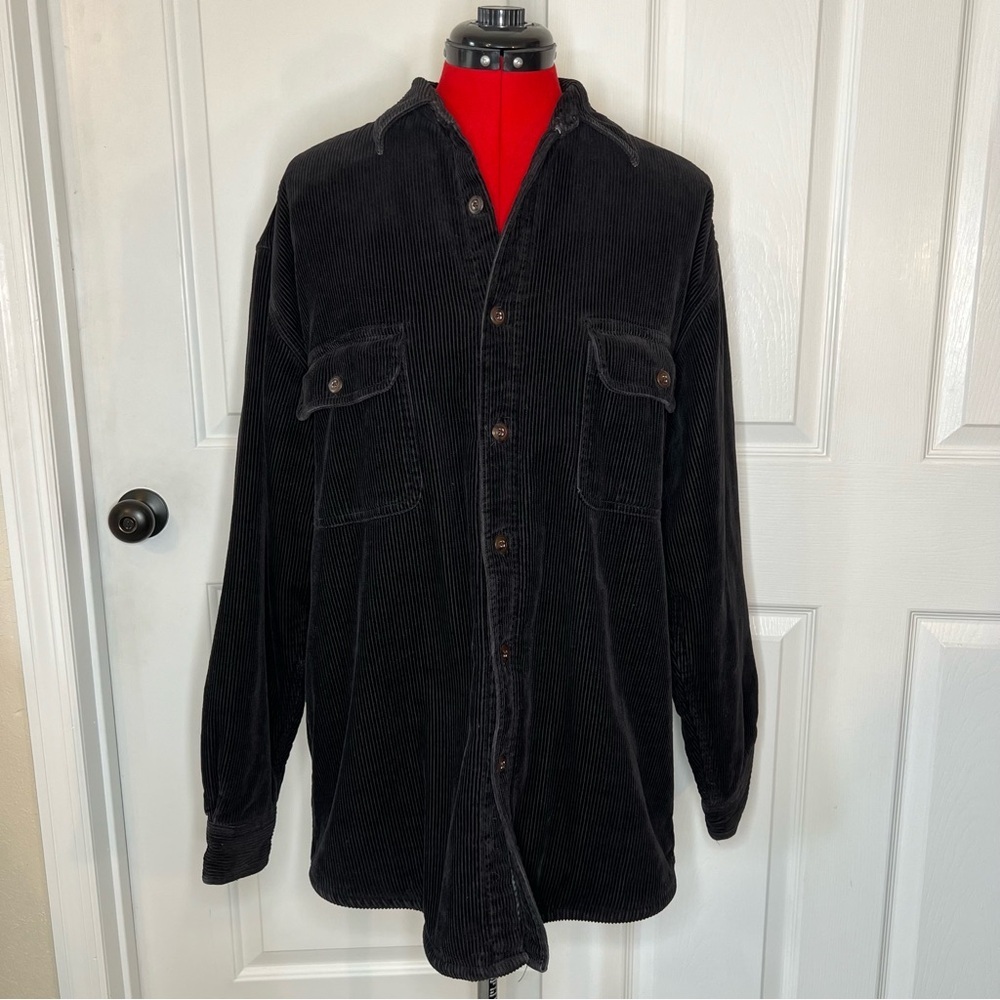 Wolverine Corduroy Jacket Mens Sz M Button Up Collar Fleece Lined Coat Shacket